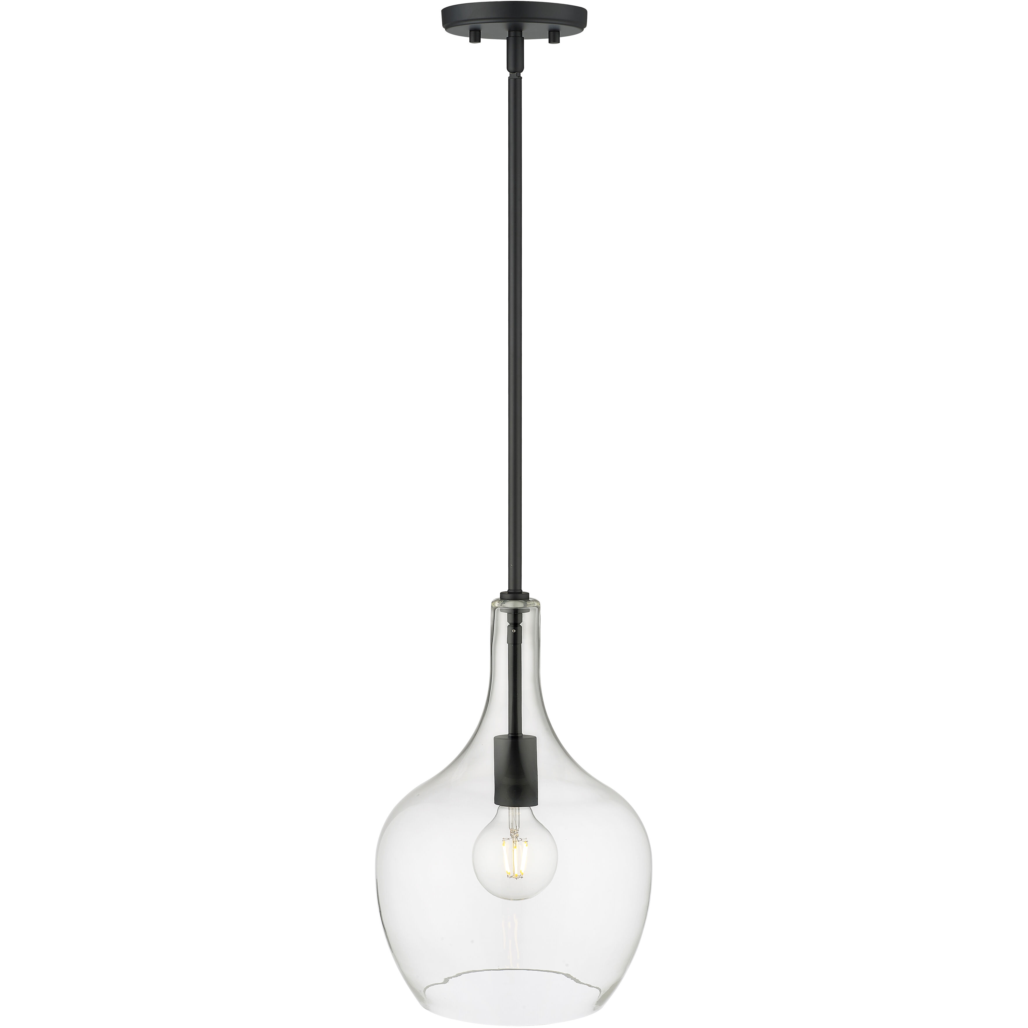Lamara 1 Light 10 inch Matte Black Pendant Ceiling Light